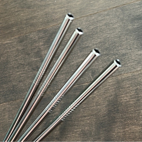 Stainless Steel Reusable Straw Set for Drinks, Eco Friendly, Kitchen Accessories - Picture 3 of 4